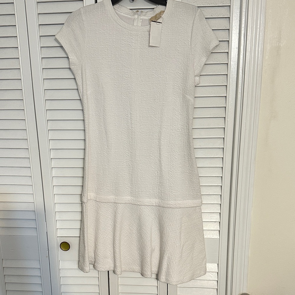 MICHAEL Michael Kors White Textured Mini Dress